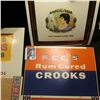 Image 2 : (5) Different Old Cigar Box labels in mint condition.