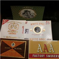 (5) Different Old Cigar Box labels in mint condition.