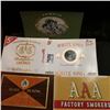 Image 1 : (5) Different Old Cigar Box labels in mint condition.