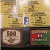 Image 2 : (7) Mint labels for "Longwood Plantation's Pure Cane Syrup"; (16) Mint labels for "520 Ziegler Bavar