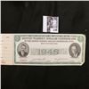 Image 8 : 1948 Booklet with attached One Dollar Certificate "Dewey-Warren Dollar Certificate Fund".