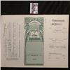 Image 2 : 1964 Stock Certificate Share no. 32 for 50 Shares of "Iowa Concrete Block & Material Co., Inc.", Sta