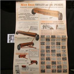 Large Flyer/Poster "New Idea Fertilizer and Lime Spreaders", excellent condition.