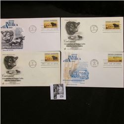 Four-piece set of Agriculture related First Day Covers 1973-74, Mint Condition.