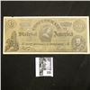 Image 1 : 1863 Confederate States of America Facsimile note with old Advertising "Go to ROY'S FOR EASY MONEY. 