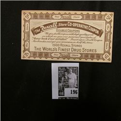 1915 "The Rexall Stoe Co-operative Coupon" 5c Scrip