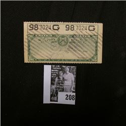 United States Customs Service Stamp "98 7024G".