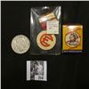 Image 3 : 1899 Christian Endeavor Conference Pin-back from Detroit; &1922 D U.S. Peace Silver Dollar, VG; & a 