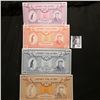 Image 1 : L1, L5, L10, & L20 "Jason Islands Set of CU Banknotes. Len Hill depicted.