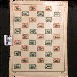 Large group of "Fast Lane Express" Postage Stamps depicting Locomotives and Steam Ships.