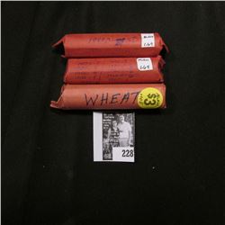 (3) Rolls of Lincoln Cents, one of which is a 1943 D, another dates 1917-21, and the latter mixed.