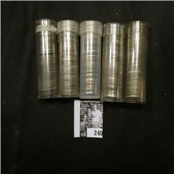 (5) Rolls of World War II Steel Cents in plastic tubes.