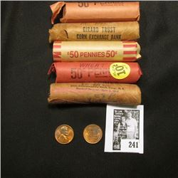 (5) Rolls of Lincoln Cents, one may be all "S" mint a couple of others BU 1958 P, etc.