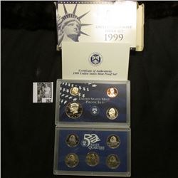 1999 S U.S. Proof Set. Original as issued.