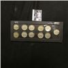 Image 2 : 1942-45 Complete Set of U.S. Silver World War II Nickels in an old Wayte Raymond Coin frame. EF-AU.