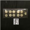 Image 2 : 1942-45 Complete Set of U.S. Silver World War II Nickels in an old Wayte Raymond Coin frame. EF-AU.