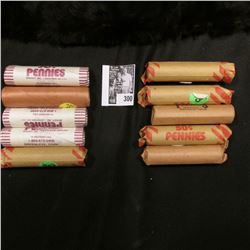 (10) Rolls of Memorial Cents including 1963 P, & 64 D. Some BU.