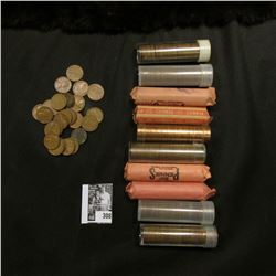 Over (10) Rolls of Wheat Cents including a 1919 S Roll, circ.; & a BU Roll of 1958 P.