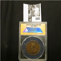 1915 H Australia One Penny, ANACS slabbed F 15.