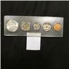 Image 2 : 1965 Silver Gem BU Year Set in a Snaptight case. (5 pc.)