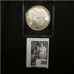 1889 P U.S. Morgan Silver Dollar, Brilliant Uncirculated with attractive Gold toning.