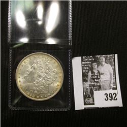 1898 P U.S. Morgan Silver Dollar, Brilliant Uncirculated with attractive Gold toning.