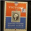 Image 1 : "Victory United States Stamp Album with full size Illustrations" and a large assortment of U.S. Post