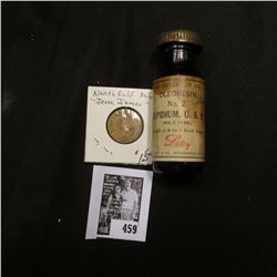 Amber Bottle with screw top "Oleoresin No. 2 Aspidium, U.S. (Male Fern)" by Lilly Drug Co.; & "Biagi