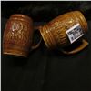 (2) "Old heidelberg" Ceramic Barrel Mugs.