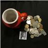 Image 4 : 1976 "Frankoma" Uncle Sam Mug, no chips or cracks; & an unsorted group of Foreign Coins and tokens.
