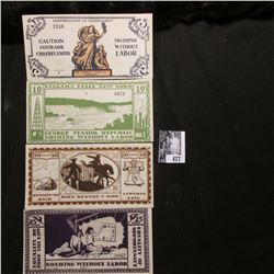 Four note set of Series of June, 1925 5 Cent, 10 Cent, 25 Cent, & 50 Cent "The George Junior Republi