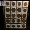 20-pocket plastic page full of Great Britain large pennies.