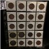 20-pocket plastic page full of Great Britain large pennies.