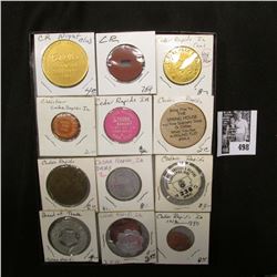 Collection of Cedar Rapids, Iowa memorabilia in a 6" x 8" case.