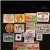 Image 1 : (13) Different Bottle Labels for Ales and beverages; Set of 2 Cedar Rapids, Iowa Dairy tokens; & a C
