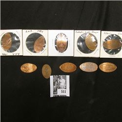 (10) Different Elongated Lincoln Cents.