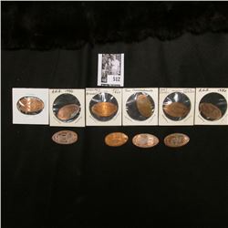 (10) Different Elongated Lincoln Cents.