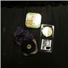 Image 1 : Original Metal Tin "Carter's Typewriter Ribbon…Purple Copy" & 1926 D U.S. Peace Silver Dollar, Fine.