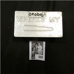 Aluminum Tin "Where's My (picture of a hair pin) (then engraved) "Lake Okoboji" full of unsorted for