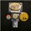 Image 1 : "West Waterloo High School" Celluloid Pin-back; "Tipton Centennial 1840 1940 Sunbonnet Club July 3-4