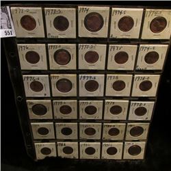 (30) Lincoln Cents in a plastic page dating between 1973D-81D, nearly all are Gem BU, some are Proof