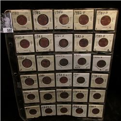 (30) Lincoln Cents in a plastic page dating between 1949D-88D, nearly all are Gem BU, some are Proof