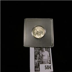 1945 S World War II Silver Jefferson Nickel, Gem BU.