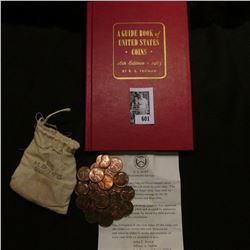 Miniature Cloth Mint Money bag containing (4) 1971 P & (19( 1971 S Lincoln Cents, Brilliant Uncircul