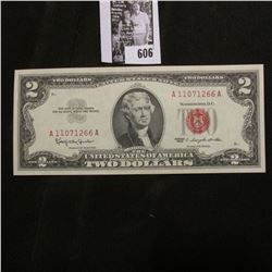 Series 1963 Two Dollar U.S. Note with 'Red Seal', Crisp Uncirculated.