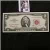 Image 1 : Series 1963 Two Dollar U.S. Note with 'Red Seal', Crisp Uncirculated.