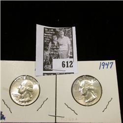 1946 D & 1947 P Gem BU Washington Quarters.