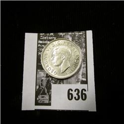 1938 Canada Nickel, Almost Uncirculated.