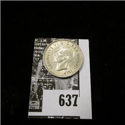 1939 Canada Nickel, Almost Uncirculated.