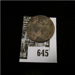 1902 Canada Large Cent, Mostly Brown AU, some toning.